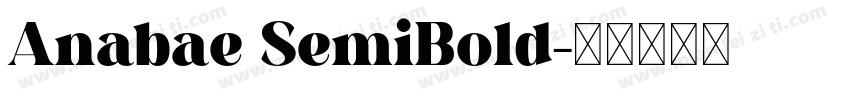 Anabae SemiBold字体转换